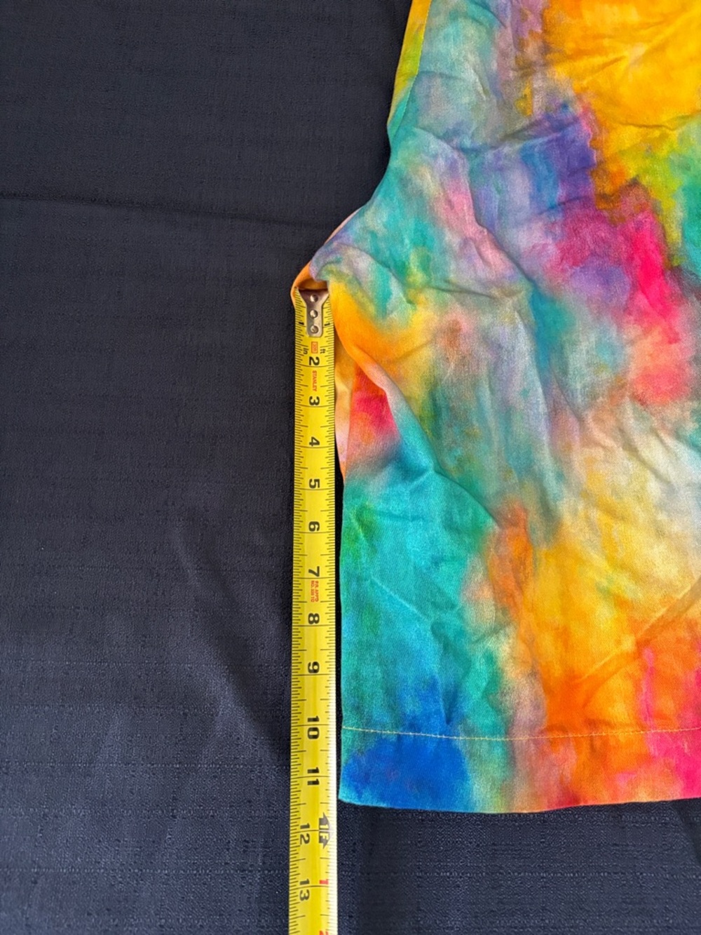 Men's Multicolor Watercolor Print Flat-Front Shorts - Picture 6 of 16